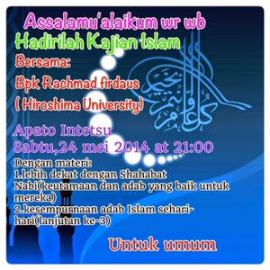 Undangan Kajian Islam: Lebih Dekat dengan Sahabat Nabi & Kesempurnaan Adab Islam Sehari-Hari