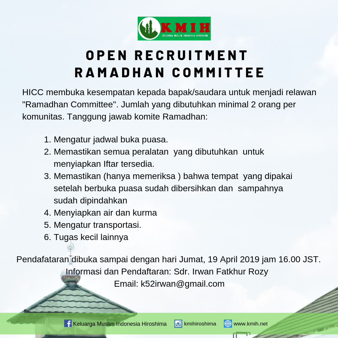 Open Recruitmen Ramadhan Commitee